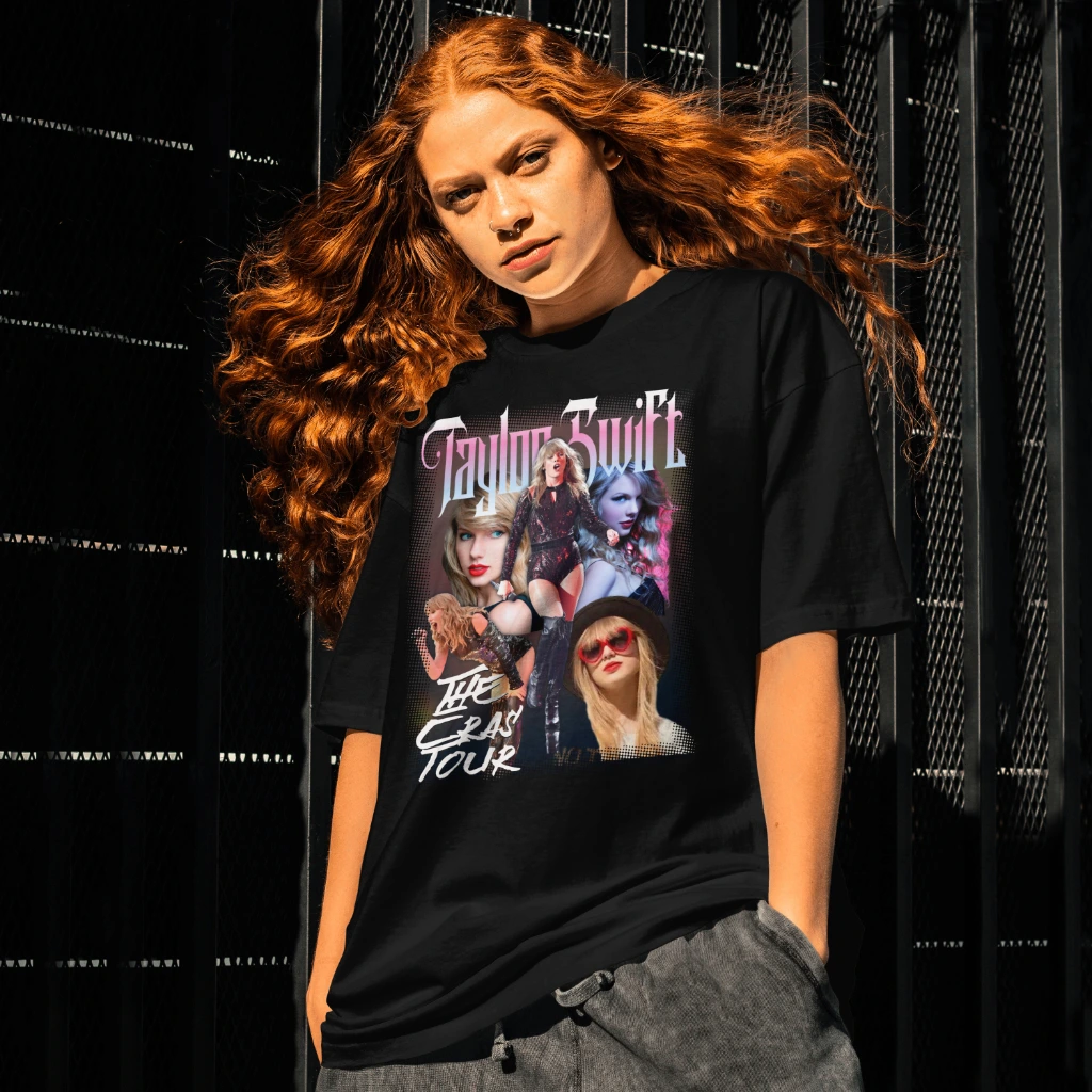 Camiseta Taylor Swift Fanart Street Oversized - Imagem 3