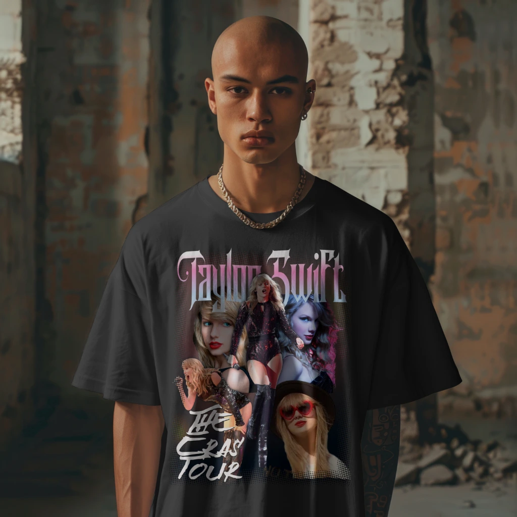 Camiseta Taylor Swift Fanart Street Oversized - Imagem 6