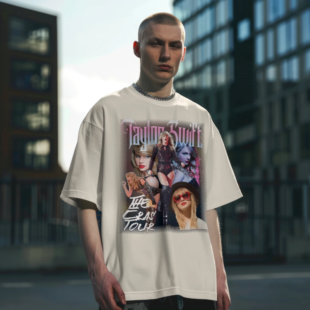 Camiseta Taylor Swift Fanart Street Oversized - Imagem 9