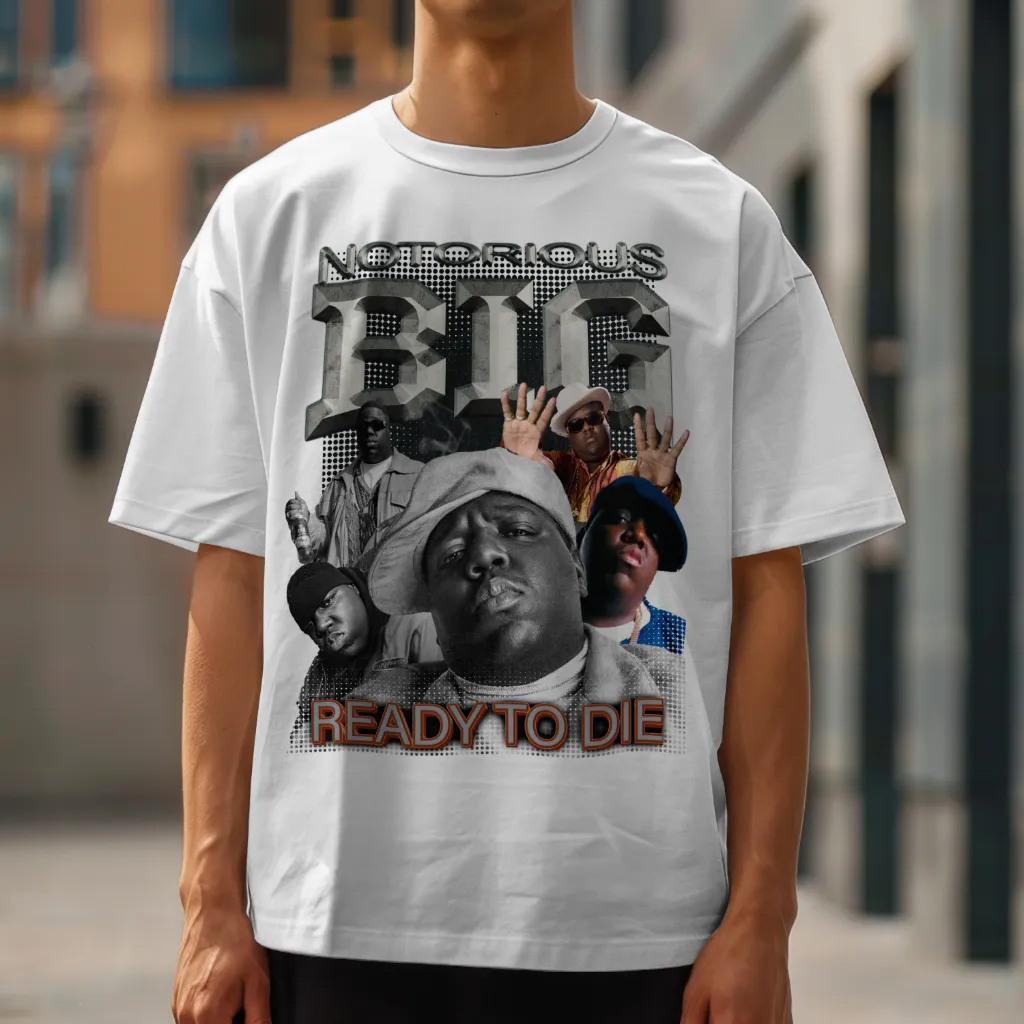 Camiseta Notorious BIG Fanart Street Oversized - Imagem 4